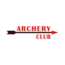 One Long Bow Arrow. Archery Logo. Vector Illustration.