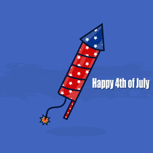 Fire Crackers Happy 4th Of July USA  Independence Day Fire Crackers Design