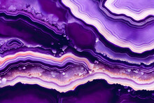 Digitally Generated Purple Fractal Seamless Pattern Luxury Agate Background. 