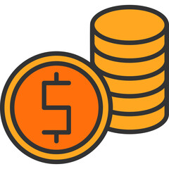 Sticker - Coin Stack Icon