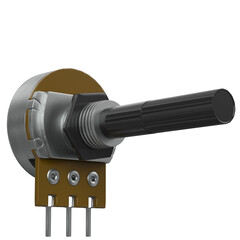 Wall Mural - 3d rendering illustration of a single turn potentiometer