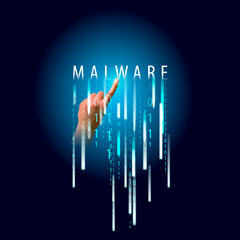 Wall Mural - malware computer virus