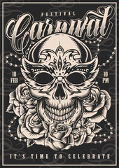 Sticker - Carnival party monochrome vintage poster