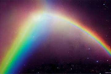 Wall Mural - Rainbow Bridge in space