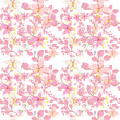 seamless pattern with blossom