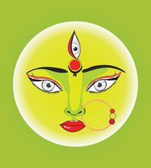 Goddess Durga beautiful vector illustration 