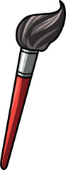 Poster - Vector illustration of a cute cartoon paint brush