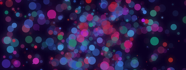 Wall Mural - Abstract colorful bokeh light banner background - bokeh background 