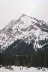 Wall Mural - Winter mountain with snow