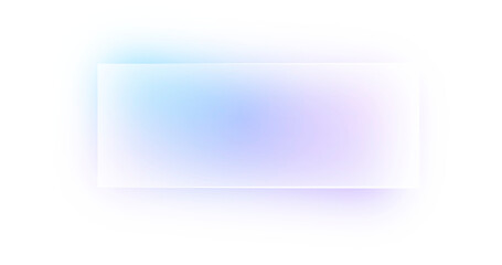 Wall Mural - 3d fluid rectangle frame. glassmorphism style on transparent backdrop. frosted glass effect. pastel 