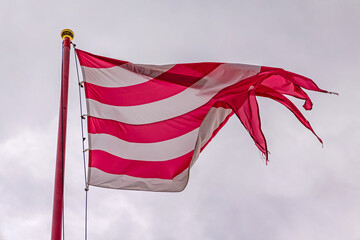 Red White Stripes Flag