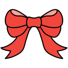 Poster - ribbon bow line filled icon