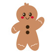 © Sathaporn - Holiday gingerbread man cookie icon.