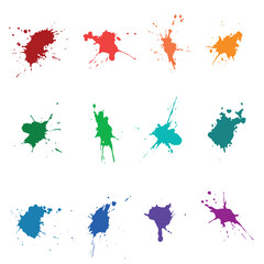 Wall Mural - Vector illustration of watercolor blots