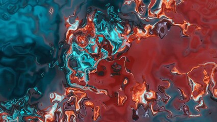 Wall Mural - Abstract blue and red colorful marble, mix liquid color texture. Modern background animation