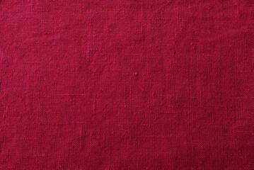 Wall Mural - Linen burgundy canvas background textile texture.