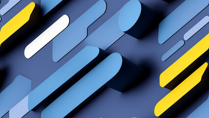 Wall Mural - seamless abstract tech background with geometric shapes. perfect for for banner, advertising, market