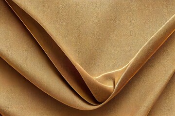 Sticker - Elegant Floating brown textile in air, cloth dynamic abstract product display background, fabric fly 3d rendering