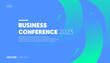 Abstract modern business conference design template with gradient color circle. Minimal flyer layout. Vector, 2022-2023