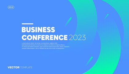 Wall Mural - abstract modern business conference design template with gradient color circle. minimal flyer layout