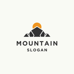 Wall Mural - Mountain logo icon flat design template 