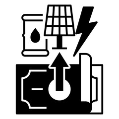 Sticker - energy inflation icon