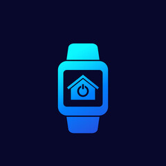 Wall Mural - smart home app for smartwatch icon