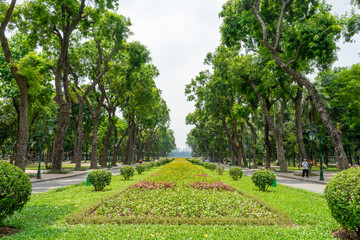 Wall Mural - View of downtown Hanoi from the park