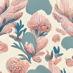 Wall Mural - seamless floral pattern