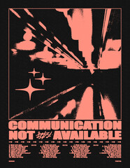 Wall Mural - retro futuristic poster with text 