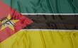 Flag of Mozambique - on a flat surface with a few wrinkles