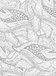 outlined ornate decor background coloring book. black and white