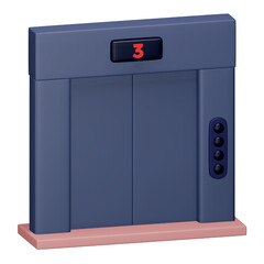 Wall Mural - Elevator 3d rendering isometric icon.