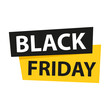 Black Friday sale label. Vector illustration	