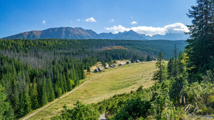 Fototapeta góry tatry jesień polana kopieniec