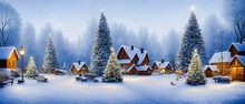 Artistic Concept Painting Of A Christmas Festive Outdoor