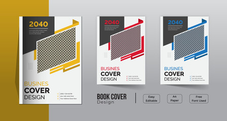 Wall Mural - Corporate business book cover template design, Annual business report brochure design, Leaflet presentation, annual report, book cover templates and layout in A4 size