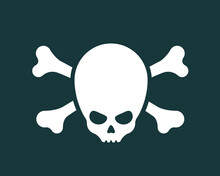 Alien Skull Crossbones - Jolly Roger Pirate Flag