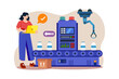 © freeslab - Production Line Illustration concept on white background