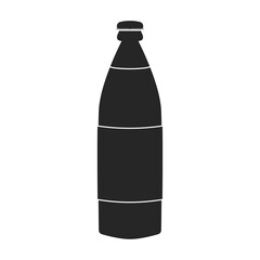 Wall Mural - Bottle of soda vector icon.Black vector icon isolated on white background bottle of soda.