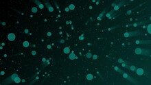 Animated Dull Green Particles With Dull Green Light Rays Background