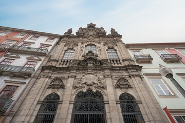 Canvas Print - Igreja da Misericordia (Church of Mercy) at Rua das Flores Street -  Porto, Portugal