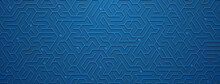 Abstract Background With Maze Pattern In Various Shades Of Blue Colors