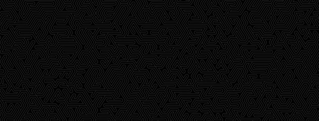 Abstract background with maze pattern in black and gray colors