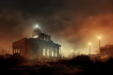 Canvas Print - Washington DC Post Apocalyptic