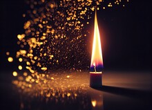 Burning Candles In The Dark, Golden Glitter