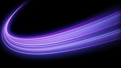 Abstract galaxy background with glowing motion light streaks
