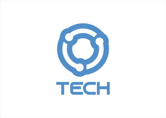 technology logo design network,connect,data symbol