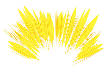 Wall Mural - Yellow comic burst background, pop art style	