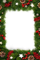 Poster - Christmas frame of tree branches